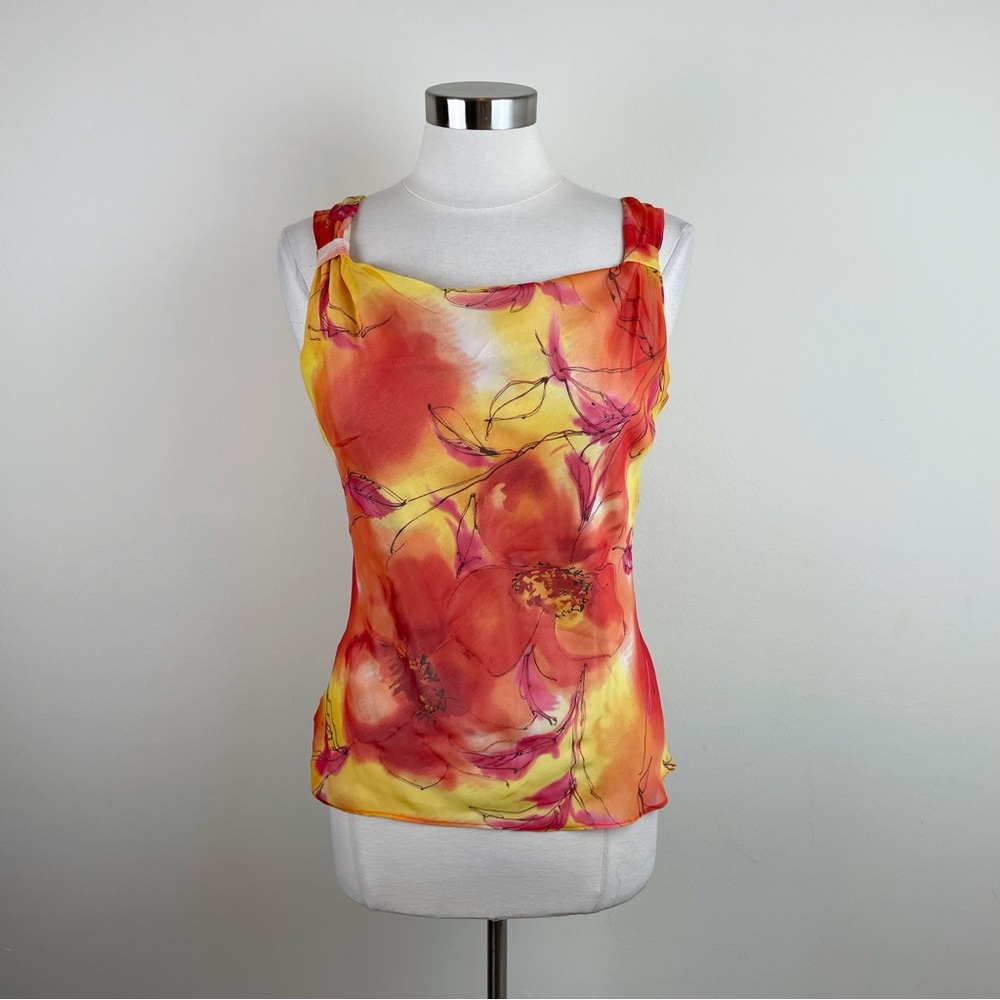 Ingenuity Orange Yellow Red Blouse Top Women Size 6 Canada